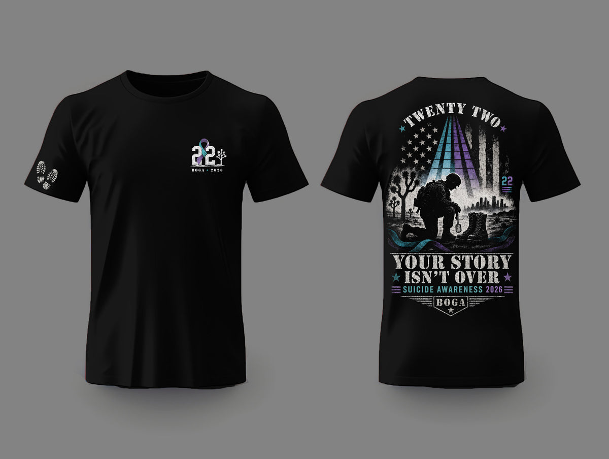 Twenty Two “Your Story Isn’t Over” Suicide Awareness T-Shirt – Black